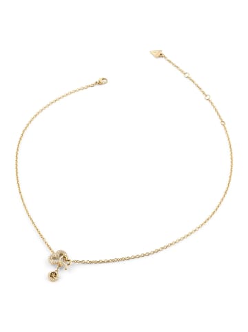 Guess Damen-Kette Herz mit Kristallen Goldfarben