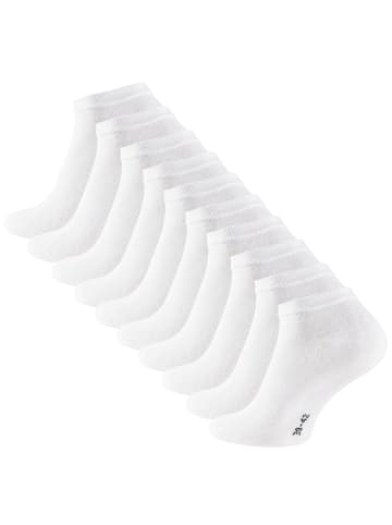 Cotton Prime® 10 Paar COTTON-Essentials Sneaker-Socken in Weiss