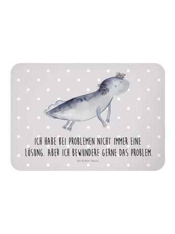 Mr. & Mrs. Panda Magnet Axolotl Schwimmen mit Spruch in Grau Pastell