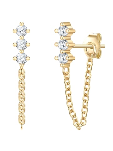 Glanzstücke München Ohrringe aus Sterling Silber mit Zirkonia in gelbgold