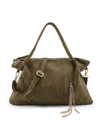 FREDs BRUDER Velvet Wild Schultertasche Leder 59 cm khaki