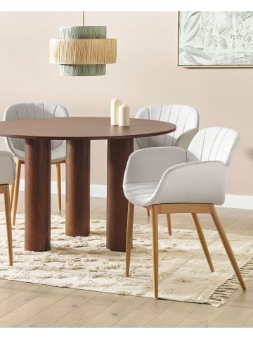 Beliani 2er-Set Esszimmerstuhl ALICE in Grau/Braun