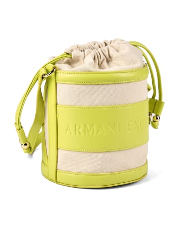 Armani Exchange Marisol Mini Bag Umhängetasche Leder 17 cm natur citrus