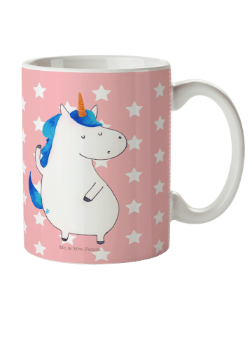 Mr. & Mrs. Panda Kindertasse Einhorn Mann ohne Spruch in Rot Pastell