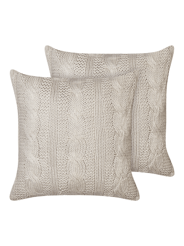 Beliani 2er-Set Dekokissen CONSTYLIS in Beige