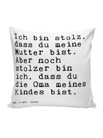 Mr. & Mrs. Panda 40x40 Kissen Ich bin stolz, dass... mit Spruch in Weiß