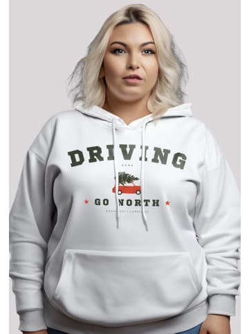 F4NT4STIC Hoodie Driving Home Weihnachten PLUSSIZE in weiß