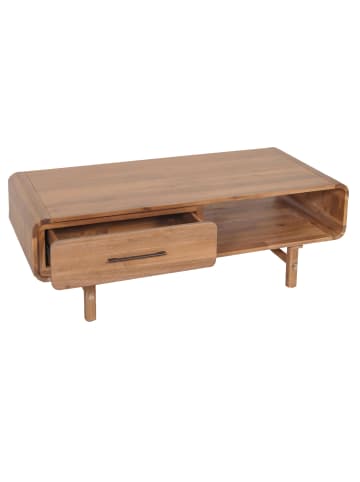 MCW Couchtisch M47 Schublade, Akazie Massiv-Holz gebeizt, Standard