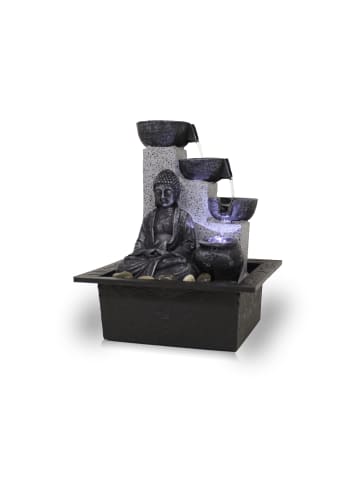 Kiom Led Zimmerbrunnen FoBuddha 21 x 26 x 18.3 in steingrau / antik schwarz