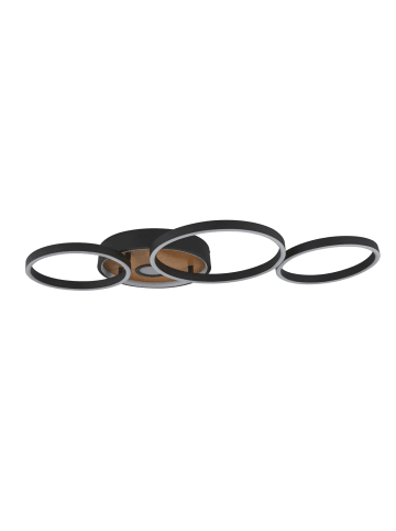 Licht-Erlebnisse Deckenlampe EEK G (B)42 x (L)89 x (H)8 cm in Schwarz Braun