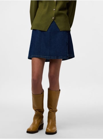 Pieces Wickelrock in Medium Blue Denim