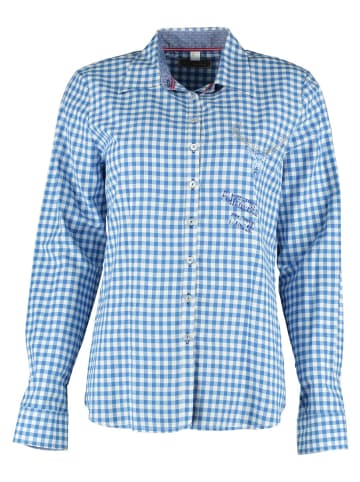 OS-Trachten Bluse Fenadi in mittelblau