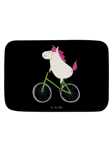 Mr. & Mrs. Panda Badematte Einhorn Radfahrer ohne Spruch in Schwarz
