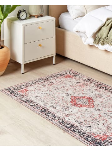 Beliani Kurzflor ATTERA in Rot/Beige/Schwarz - (W) 80 x (H) 80 x (L) 150 cm