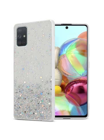 cadorabo Hülle für Samsung Galaxy A71 4G Glitter in Transparent mit Glitter