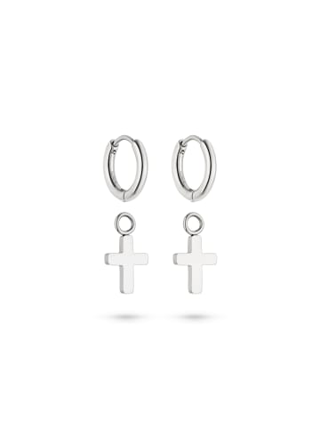 s.Oliver Creolen Modern Cross in silber