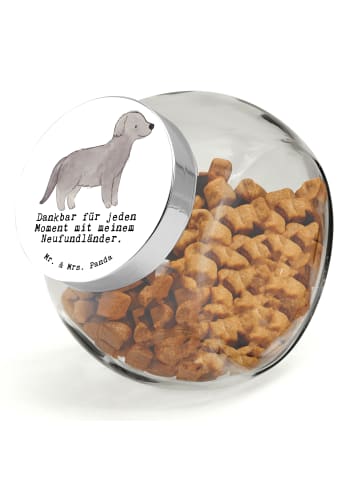 Mr. & Mrs. Panda Bonbonglas Neufundländer Moment mit Spruch in Weiß