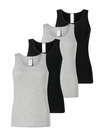Schiesser Unterhemd Modern Multipacks in grau-schwarz