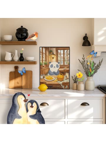 Mr. & Mrs. Panda Bild Panda Pommes Gebet Design ohne Spruch in Weiß