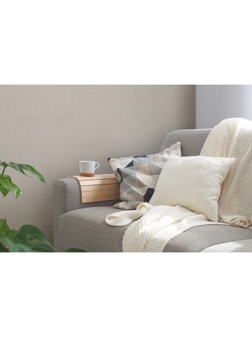 A.S. Création Tapete Woven Elegance in Creme-Grau 