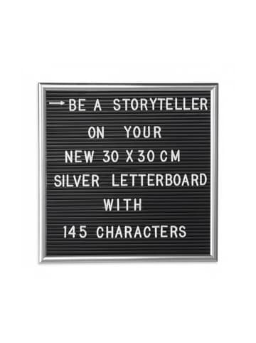 relaxdays 4x Letterboard in Silber - (B)30 x (H)30 cm