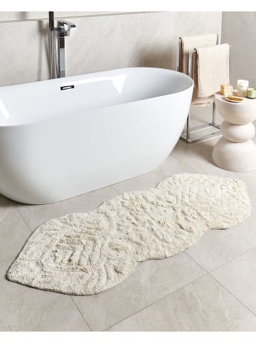 Beliani Badematte CANBAR in Beige - (W) 150 x (L) 60 cm