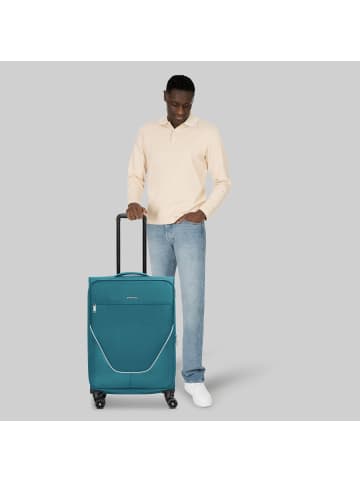 Stratic taska 4-Rollen Trolley M 65 cm mit Dehnfalte in ocean blue