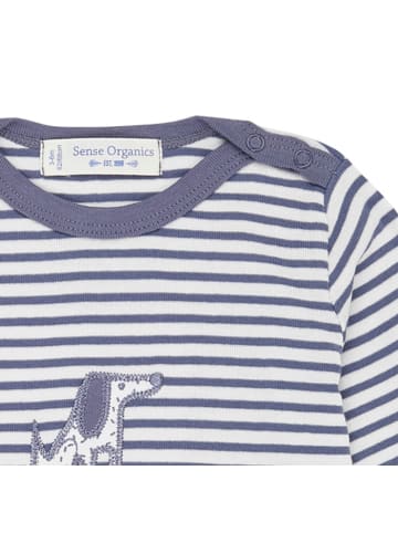 Sense Organics Bio Baby Langarmshirt "Luna" in Blau-Weiß