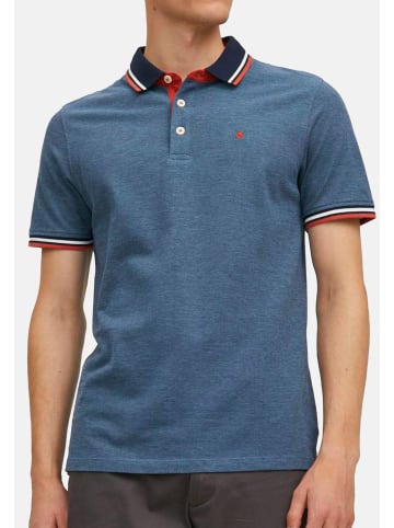 Jack & Jones Poloshirt Paulos - Slim Fit in Dunkeblau / blau / beige