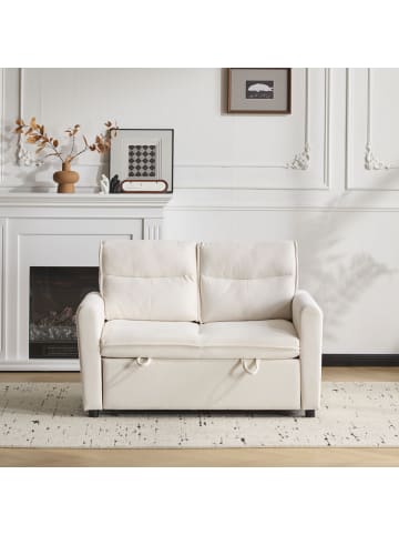 ABRIHOME 2er Faltbares Schlafsofa mit Schlaffunktion in Beige