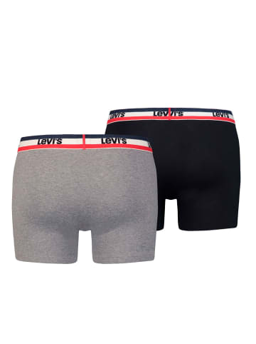 Levi´s BoxershortsLEVIS Men Sprtswr Logo Boxer 2PinBlack / Grey Melange