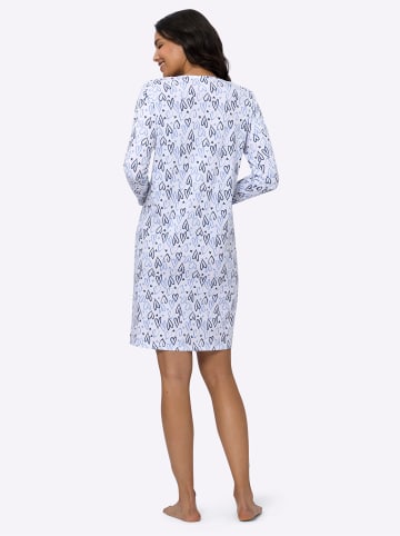 Sieh an! Nachthemd in weiß-bedruckt