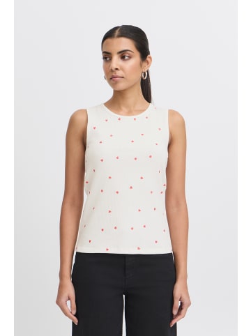 ICHI Ärmellose IHPALMA Regular fit in Cloud dancer w. heart embro