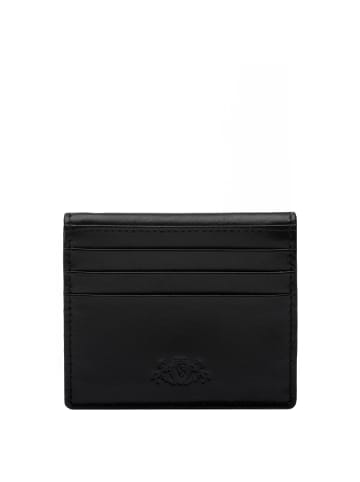 SID & VAIN Leder-Kreditkartenhülle echt Leder Geldbeutel groß schwarz EARNEST in schwarz