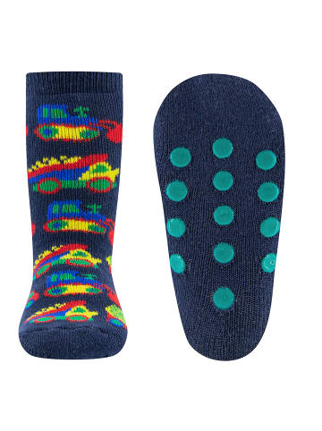 ewers Stoppersocken ABS Auto allover/Auto/Tiger in blau