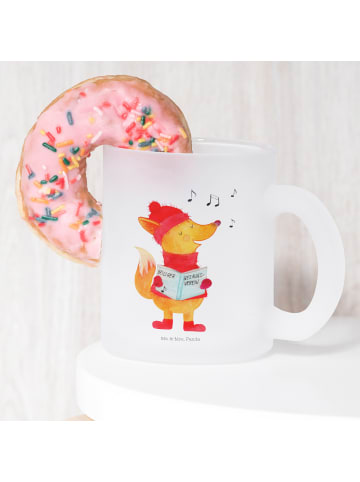 Mr. & Mrs. Panda Teetasse Fuchs Sänger ohne Spruch in Transparent