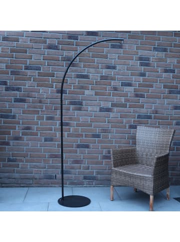 MARELIDA Lampenständer Lampenhalterung f. Lampen gebogen Metall 2m in schwarz