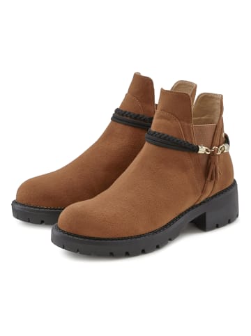 LASCANA Stiefelette in camelfarben