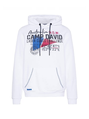 CAMP DAVID  Kapuzenpullover 'Laser Sailing' in weiß