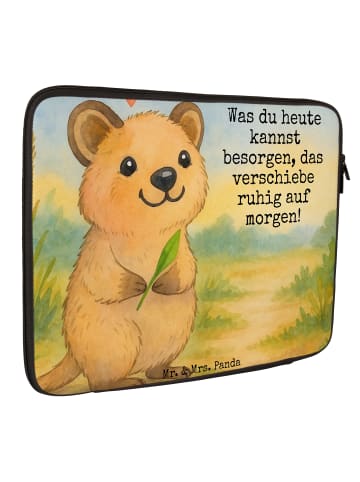 Mr. & Mrs. Panda Hülle Laptop Quokka Happy Design mit Spruch in Weiß