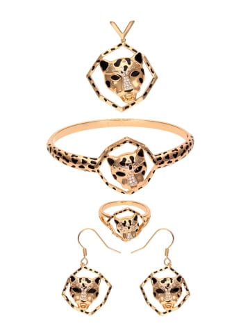 NAEMI Women Jewelry Set in Rose Gold Black