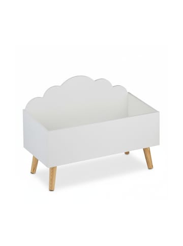 relaxdays Kindertruhe in Weiß - (B)60 x (H)45 x (T)30 cm