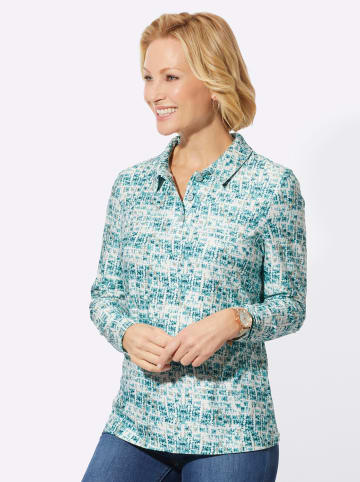 WITT WEIDEN Winter-Shirt in ecru-ozean-bedruckt