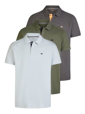 Tom Tailor Poloshirt Tom Tailor Poloshirt 3er Pack in Mehrfarbig