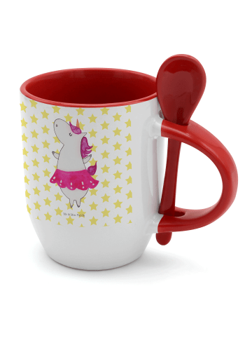 Mr. & Mrs. Panda Tasse mit Löffel Einhorn Ballerina ohne Spruch in Weiß