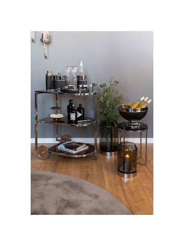 Fink Eiswürfeleimer "Andor" in Schwarz/ Silber - H. 21 cm - D. 17,5 cm