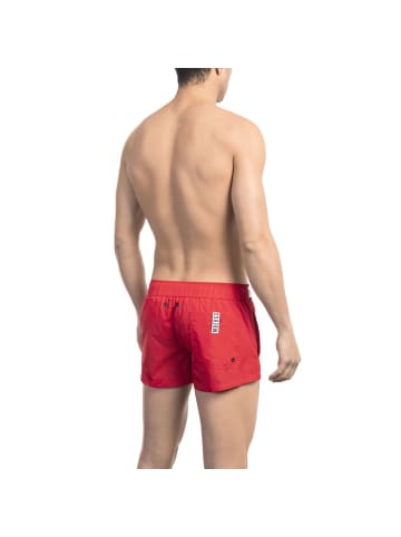 Bikkembergs Rot Schwarz Polyamid Herren Badeanzug
