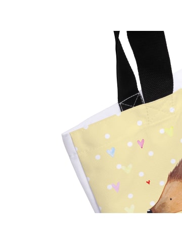 Mr. & Mrs. Panda Reisetasche Igel Herzen ohne Spruch in Gelb Pastell
