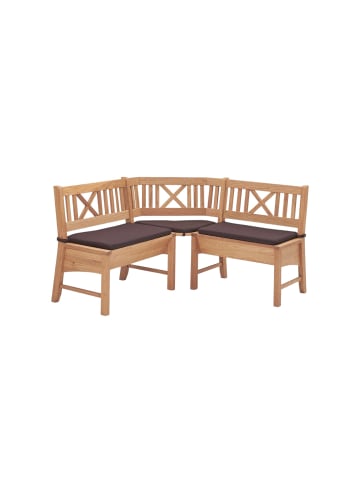 58 aufm Kessel ECKBANK Deborah 177 x 177 x 87 Massivholz Buche lackiert/Dunkelbraun