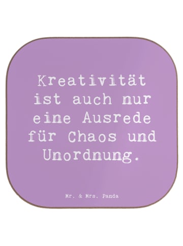 Mr. & Mrs. Panda Untersetzer für Gläser Spruch Kreativität und C... in Lavendeltraum